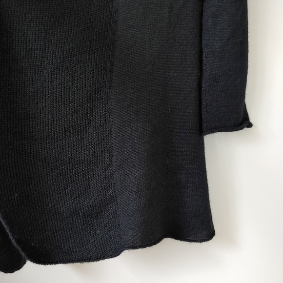La Llama Alpaca Wool Long Cardigan Sweater - Black Size Large - Picture 6 of 13